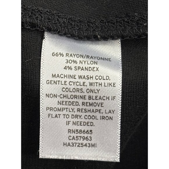 Halogen Black Midi Pencil Skirt Size XS Straight Classic Basic Career Pull On - Picture 4 of 5